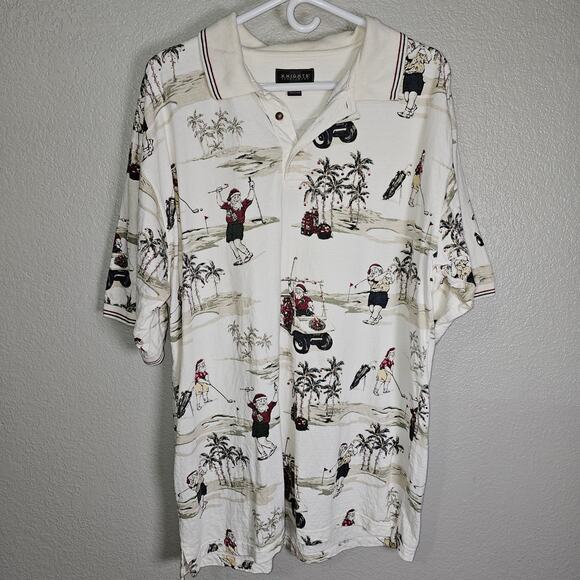 Knights Sportswear Golfing Santa Polo Christmas Summer Short Sleeve Top XL - Picture 1 of 15